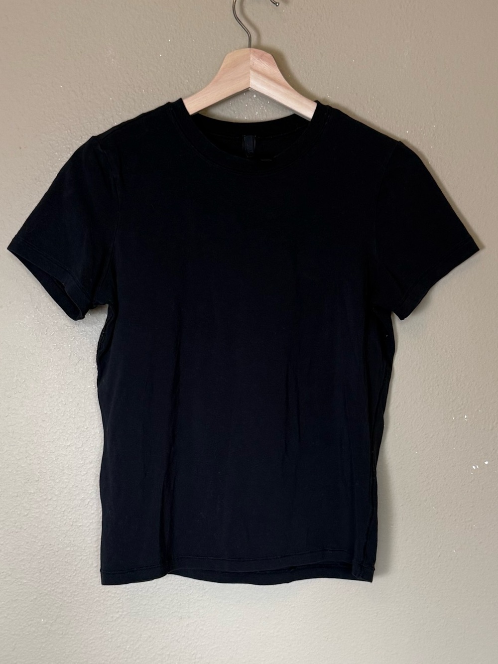 SKIMS Black Cotton Jersey Short Sleeve Crewneck Tee Size XL - Picture 2 of 5